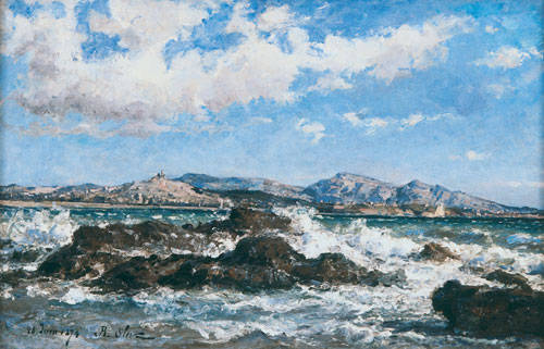 Marseille, vue des îles du Frioul, 1874