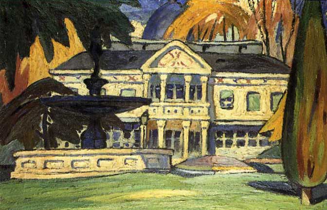 Parc au bassin et à l'architecture